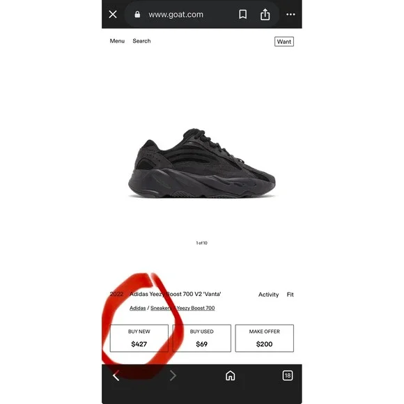 adidas gazelle silver green womens Adidas Yeezy Boost 700 V2 Vanta main image 0